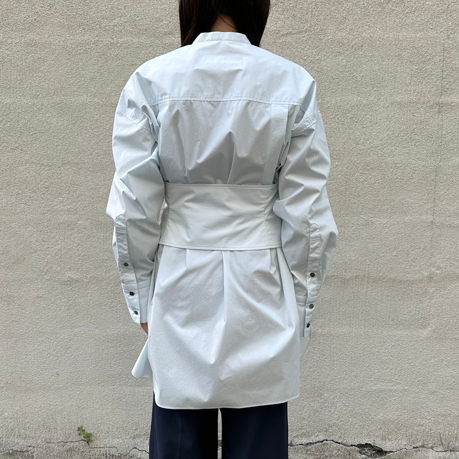 Cummerbund shirt / シャツ / ドレスアップシャツ / オーバーシャツ / ライトブルー