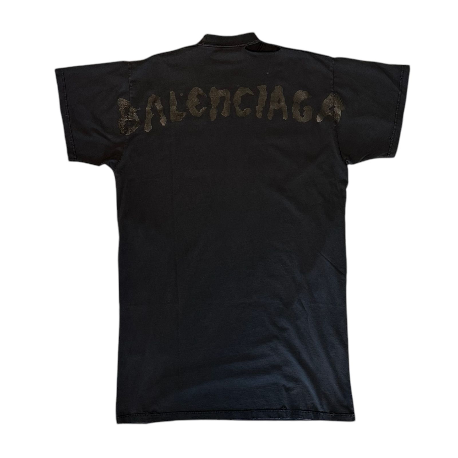 BALENCIAGA - PAINTED Tシャツワンピース / ブラック