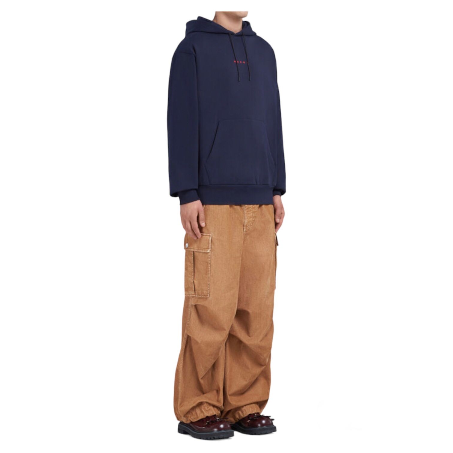 マルニプリント オーガニックコットン フーディー / パーカー / ネイビーブルー / 24AW NEW