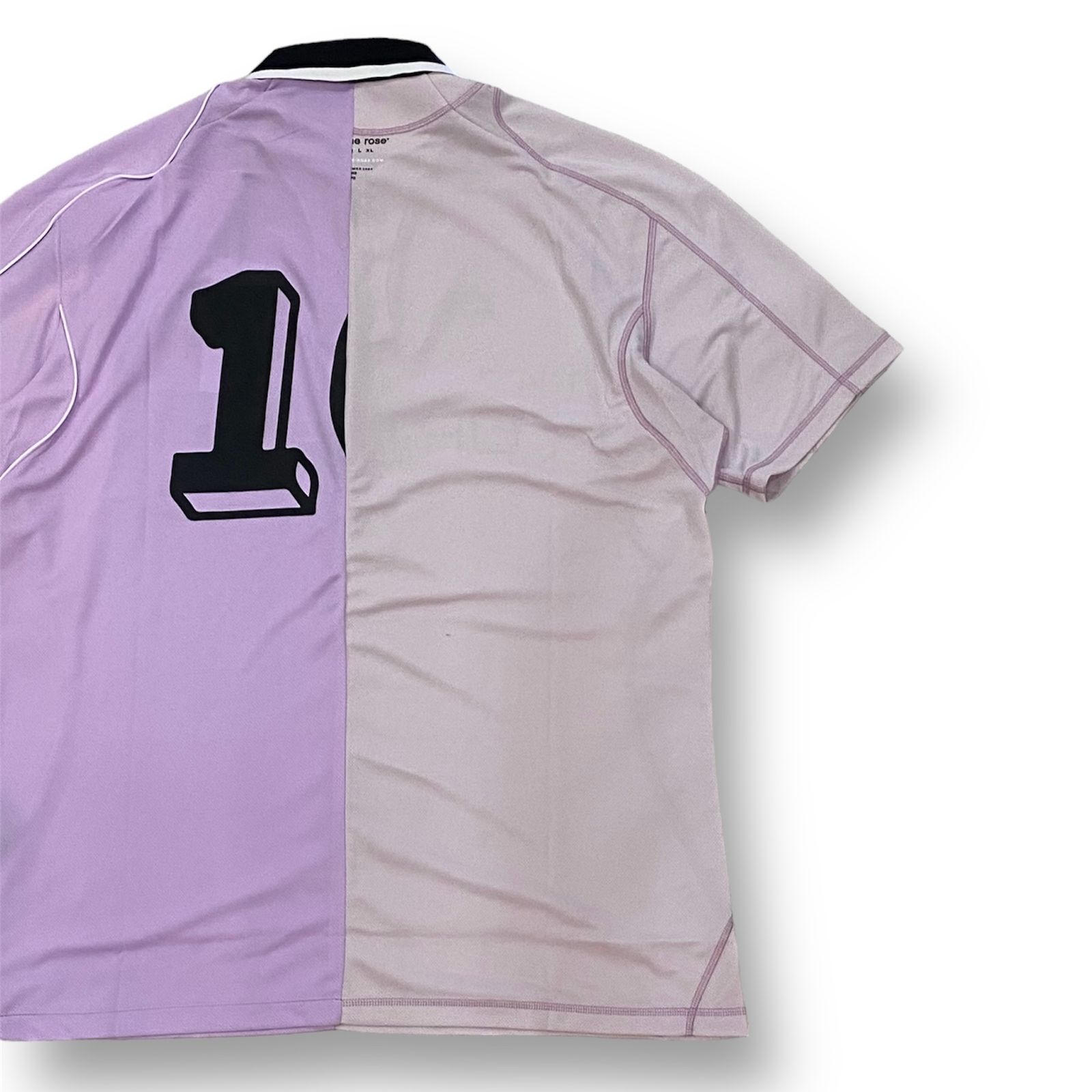 MARTINE ROSE - HALF AND HALF FOOTBALL TOP in LILAC /フットボール 