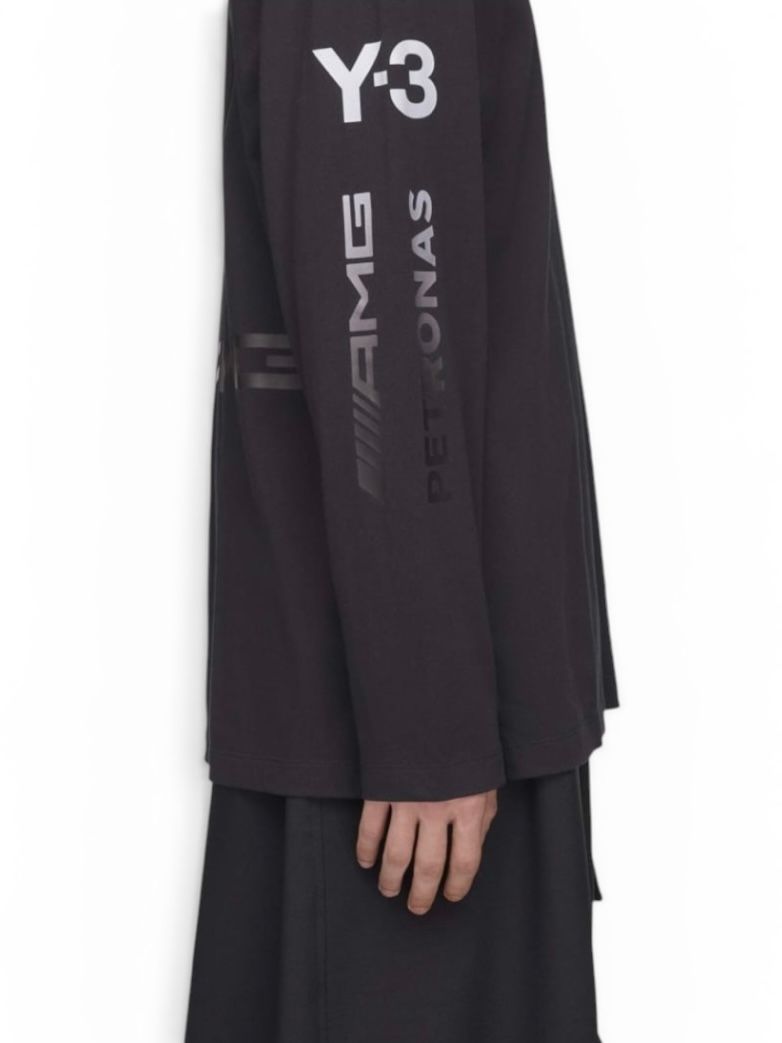 Y-3 MERCEDES-AMG PETRONAS FORMULA 1 TEAM CHAOS LOGO LONG SLEEVE TEE/ ロングスリーブ ティー/ BLACK/ 2026SS NEW