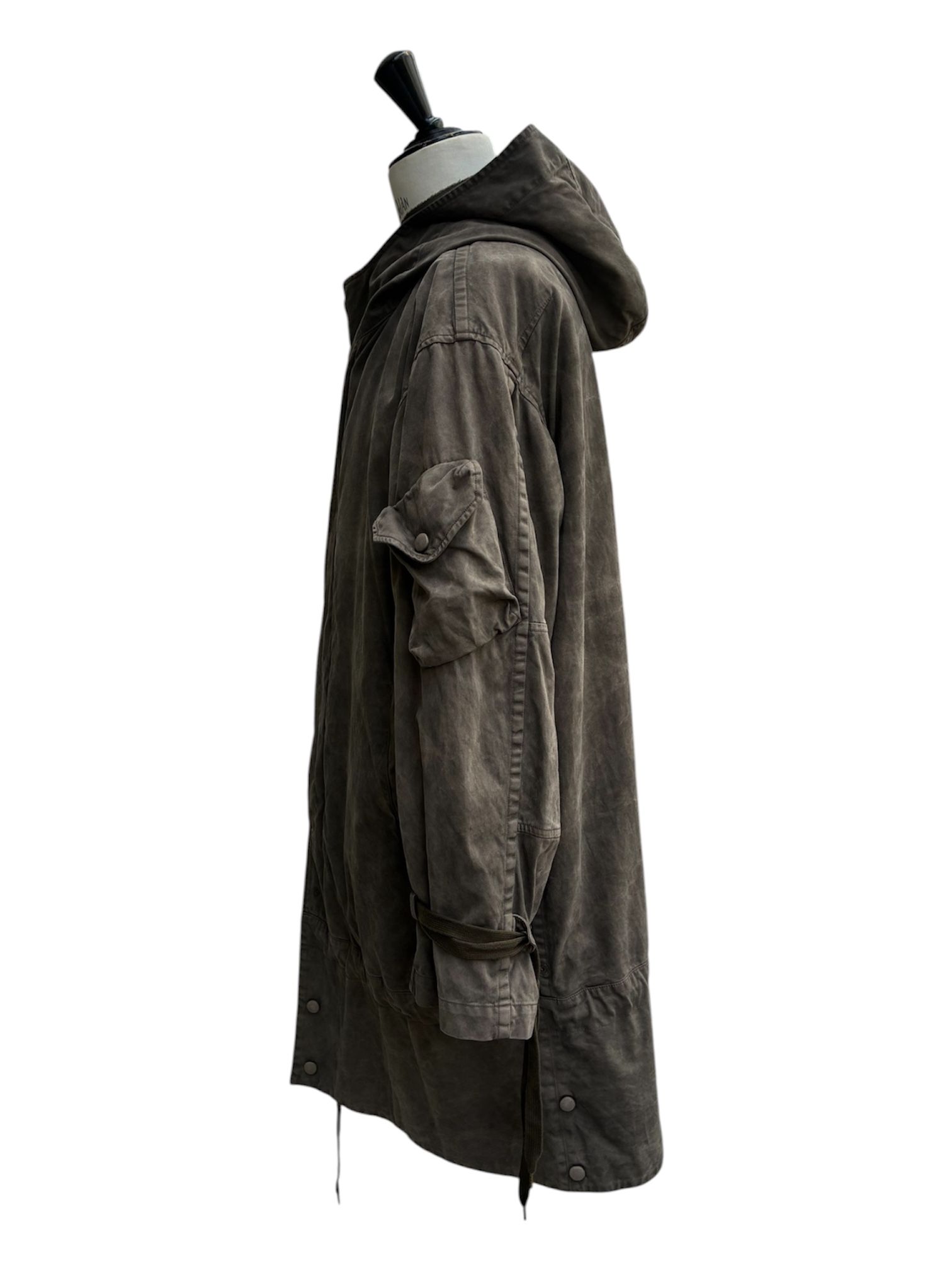 Garment dyed hoodie coat with melton liner / 2026AW /NEW