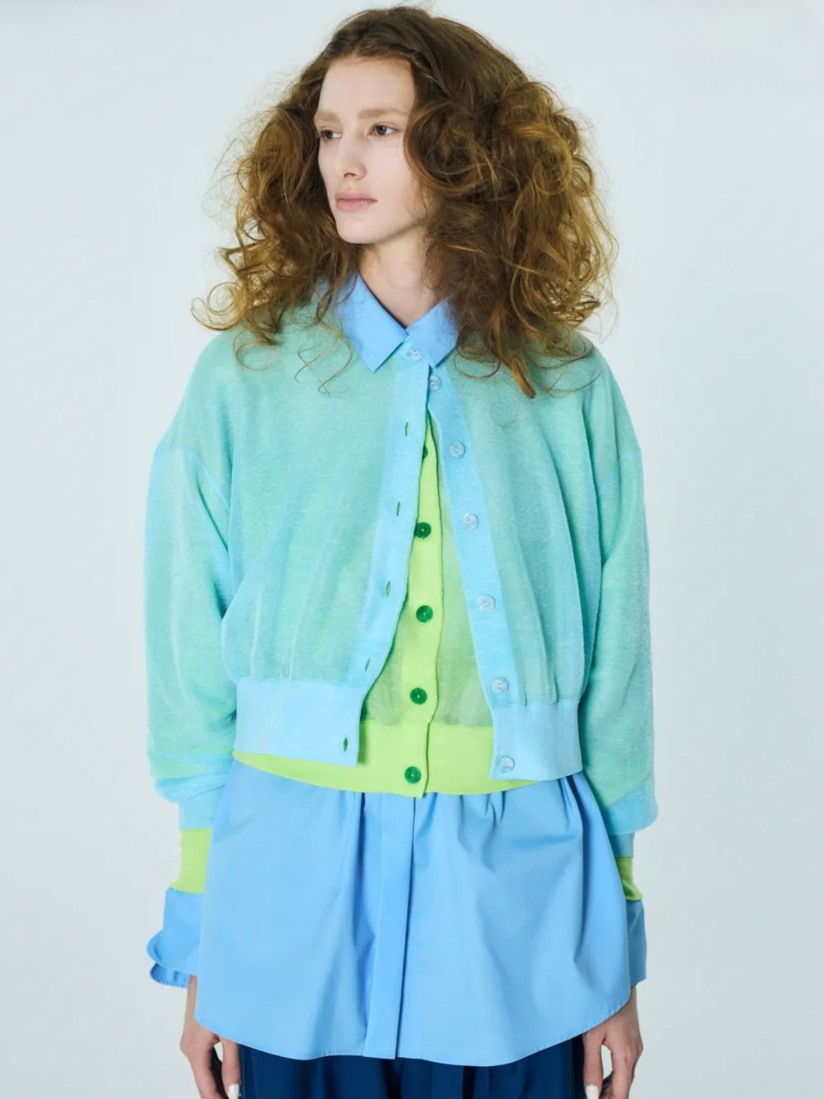 SHEER CARDIGAN / カーディガン / ニット / ライトブルー / 2026SS new