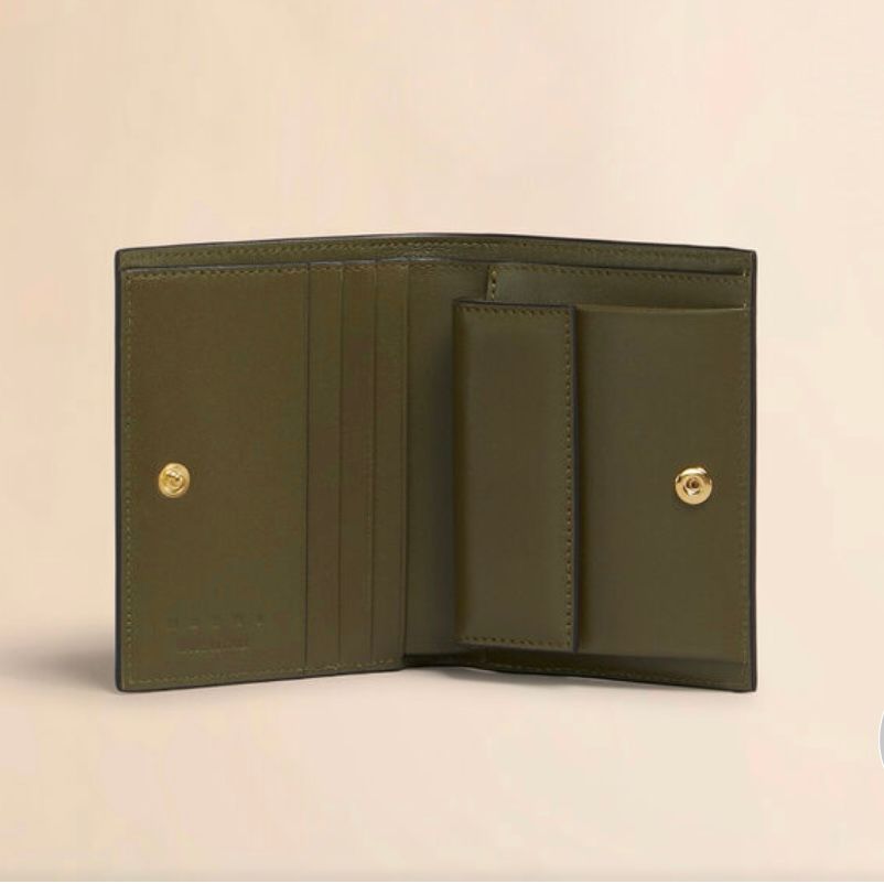 レザー製 Envelope 二つ折り財布 / カーキ / 25aw new