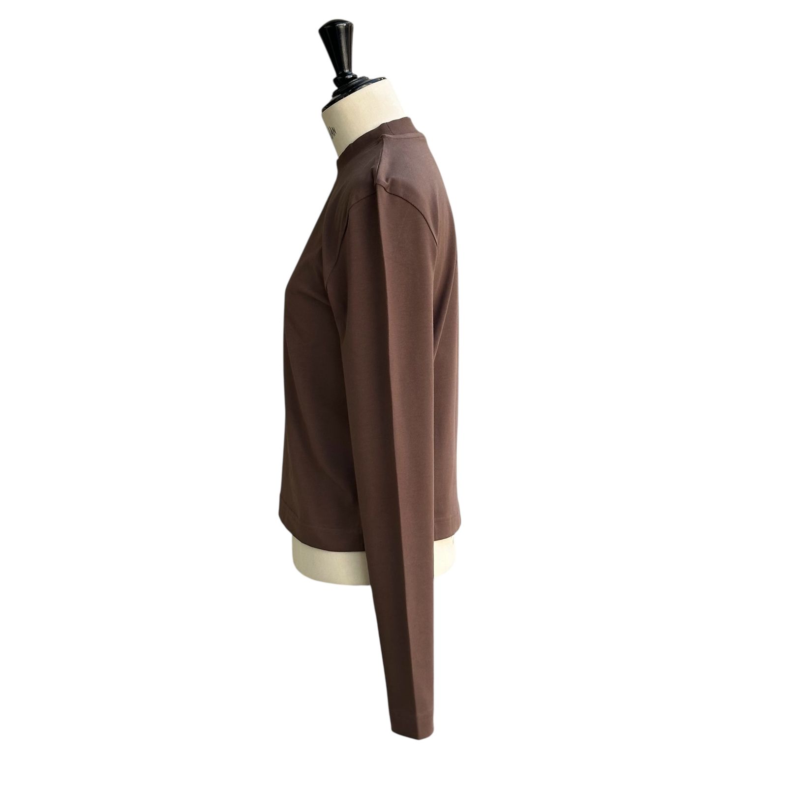 ロゴ入り長袖グログランシャツ / ブラウン / 25aw new