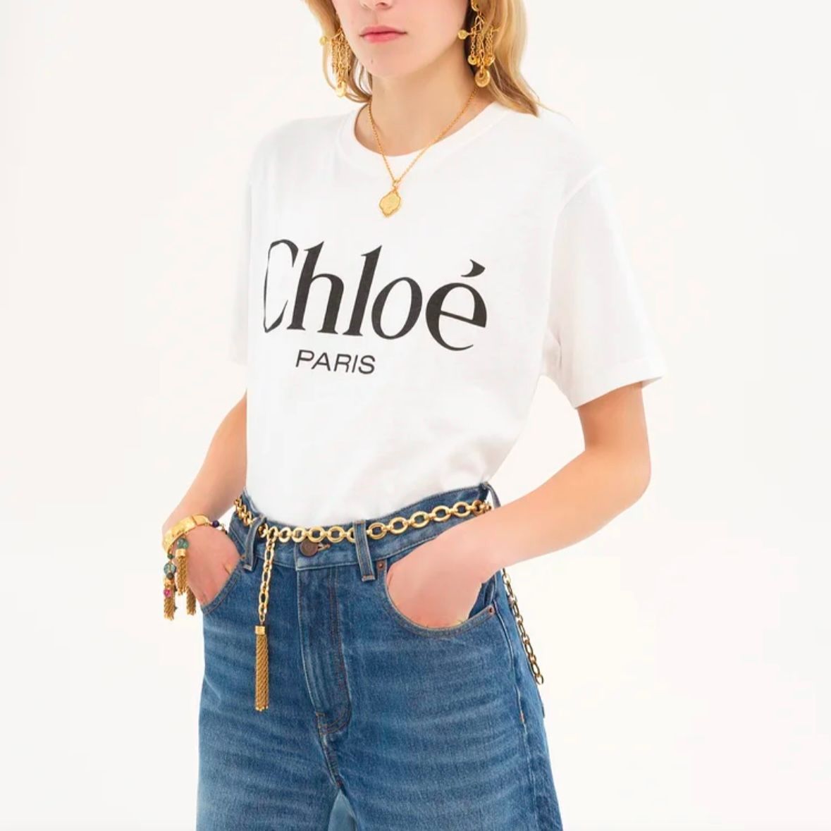 コットンジャージー製 オーバーサイズ ロゴTシャツ / ホワイト / 25SS new