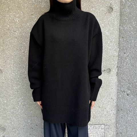 stand neck sweater / ニット / タートルネックセーター / ブラック