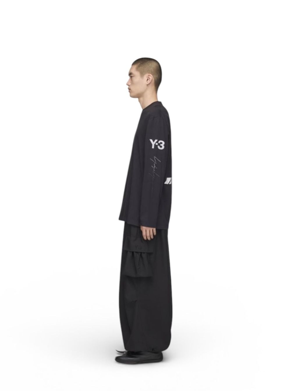 Y-3 MERCEDES-AMG PETRONAS FORMULA 1 TEAM CHAOS LOGO LONG SLEEVE TEE/ ロングスリーブ ティー/ BLACK/ 2026SS NEW