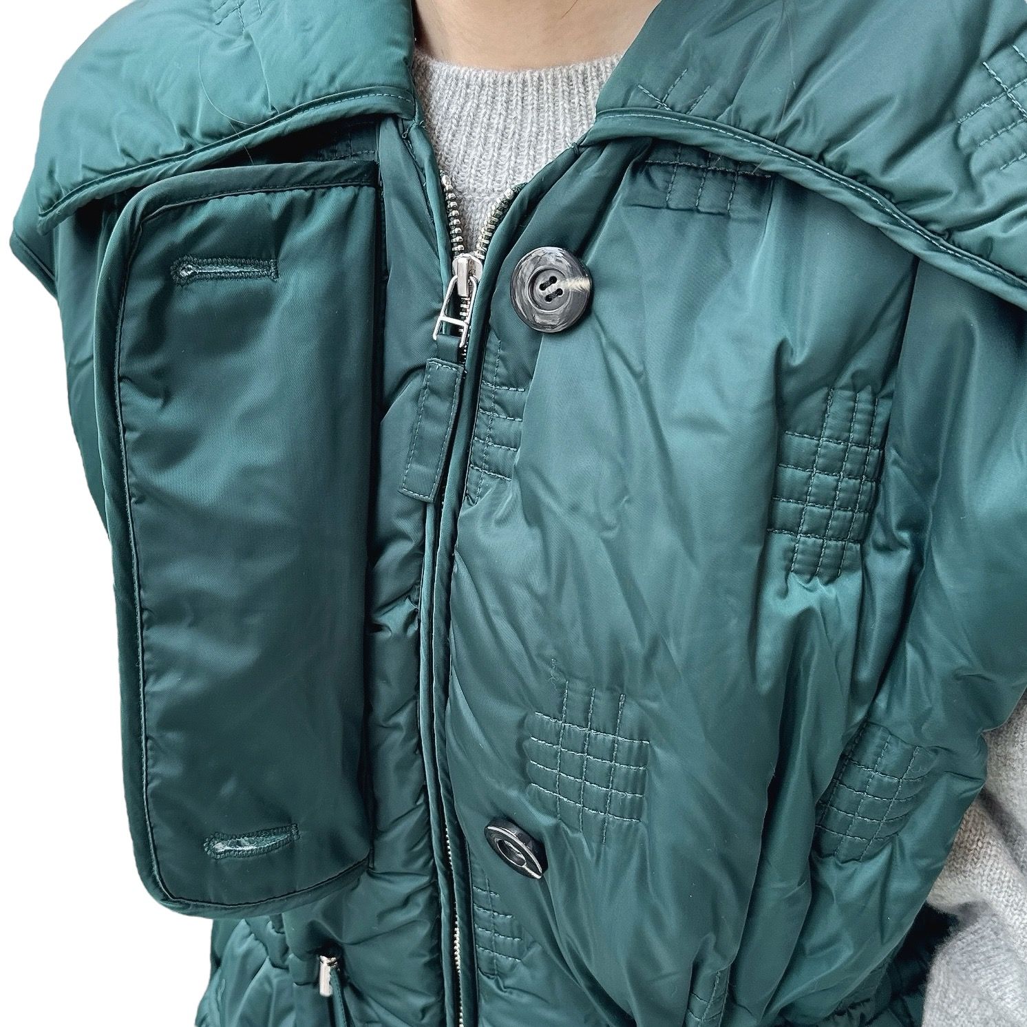 【新品未使用】ENFOLD CHECK-QUILT VEST ENFOLD - CHECK-QUILT VEST / 中綿ベスト / ブラック / 24AW