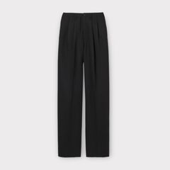 Viscose mad cross wide tuck pants / 2タック ワイドパンツ / ブラック / 2025SS new