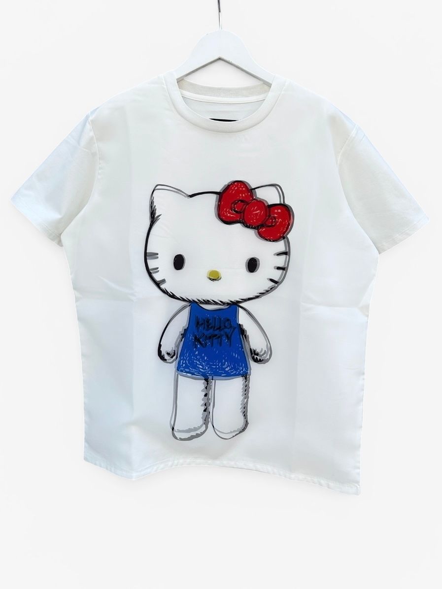 HALLO KITTY TR-094 3DプリントTシャツ/ ハローキティ/ WHITE/ 2026SS NEW