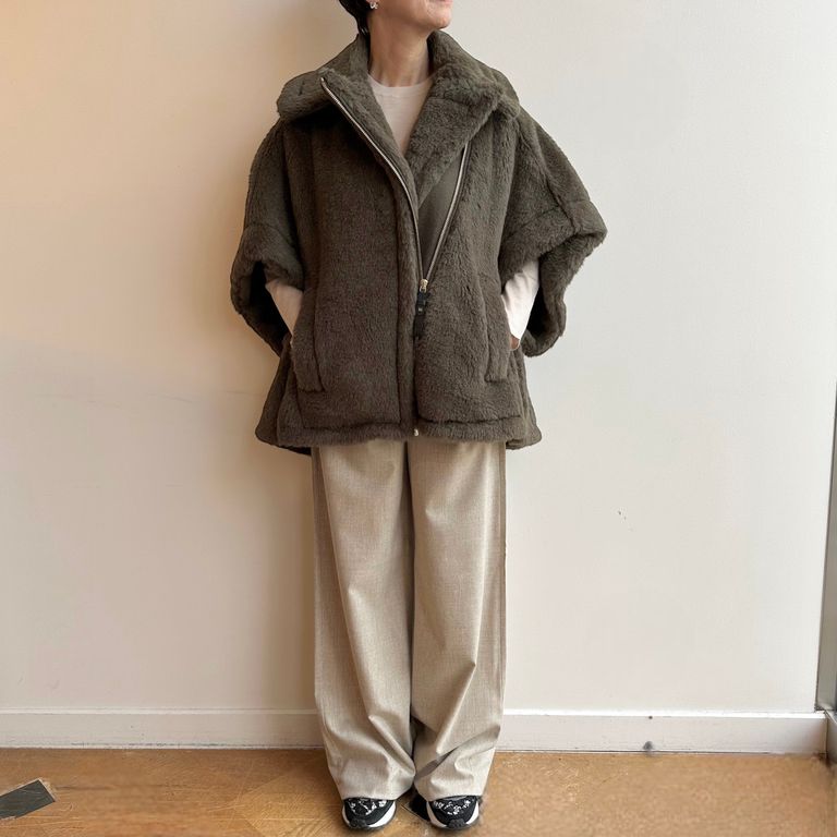 Max Mara - マックスマーラ / テディベア ケープ / ケープ / ポンチョ  