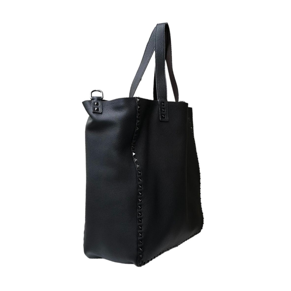 Rock studs grained Calfskin reversible tote / ショルダー トートバッグ / 2way / 牛革 / メンズ / ブラック