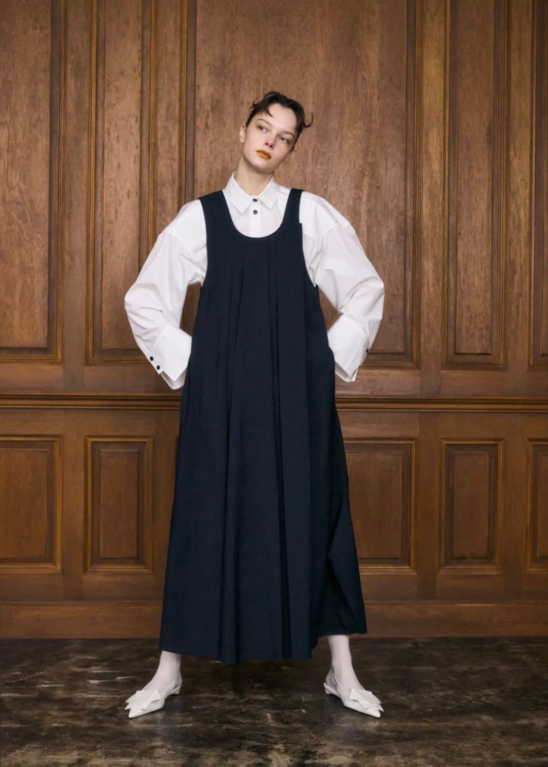 TUCK JUMPER-SKIRT / スカート / Dネイビー / 2025AW new