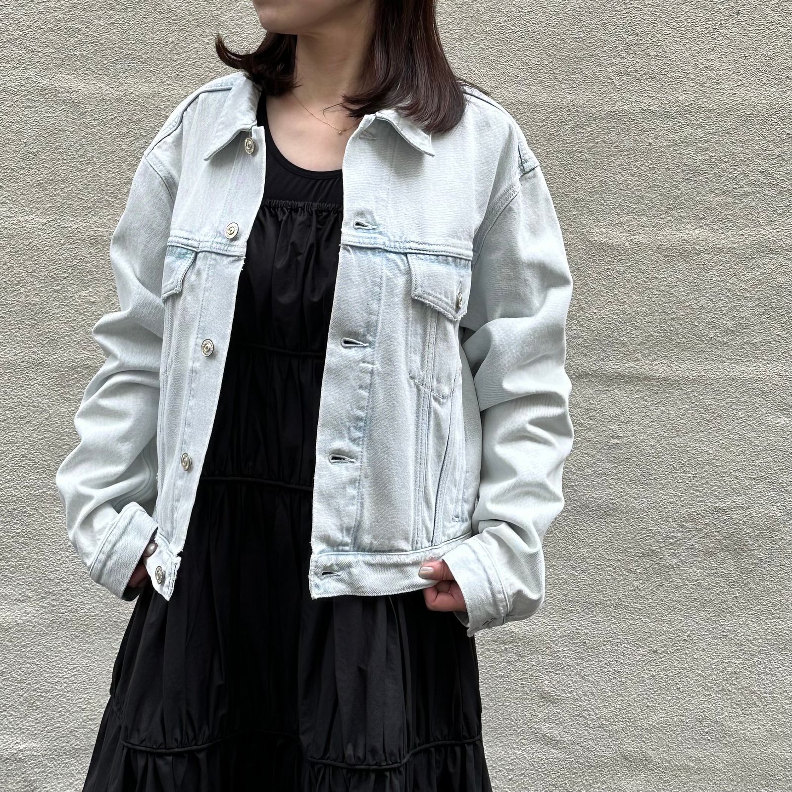 BALENCIAGA ライトブルーデニムジャケットサイズ46 BALENCIAGA バレンシアガ デニムジャケット メンズ46 ライト