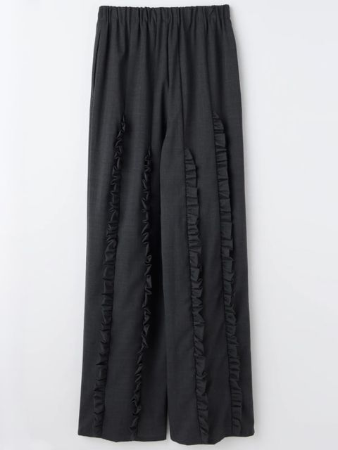 FRILL TROUSERS / ワイドパンツ / グレー / 2026SS new