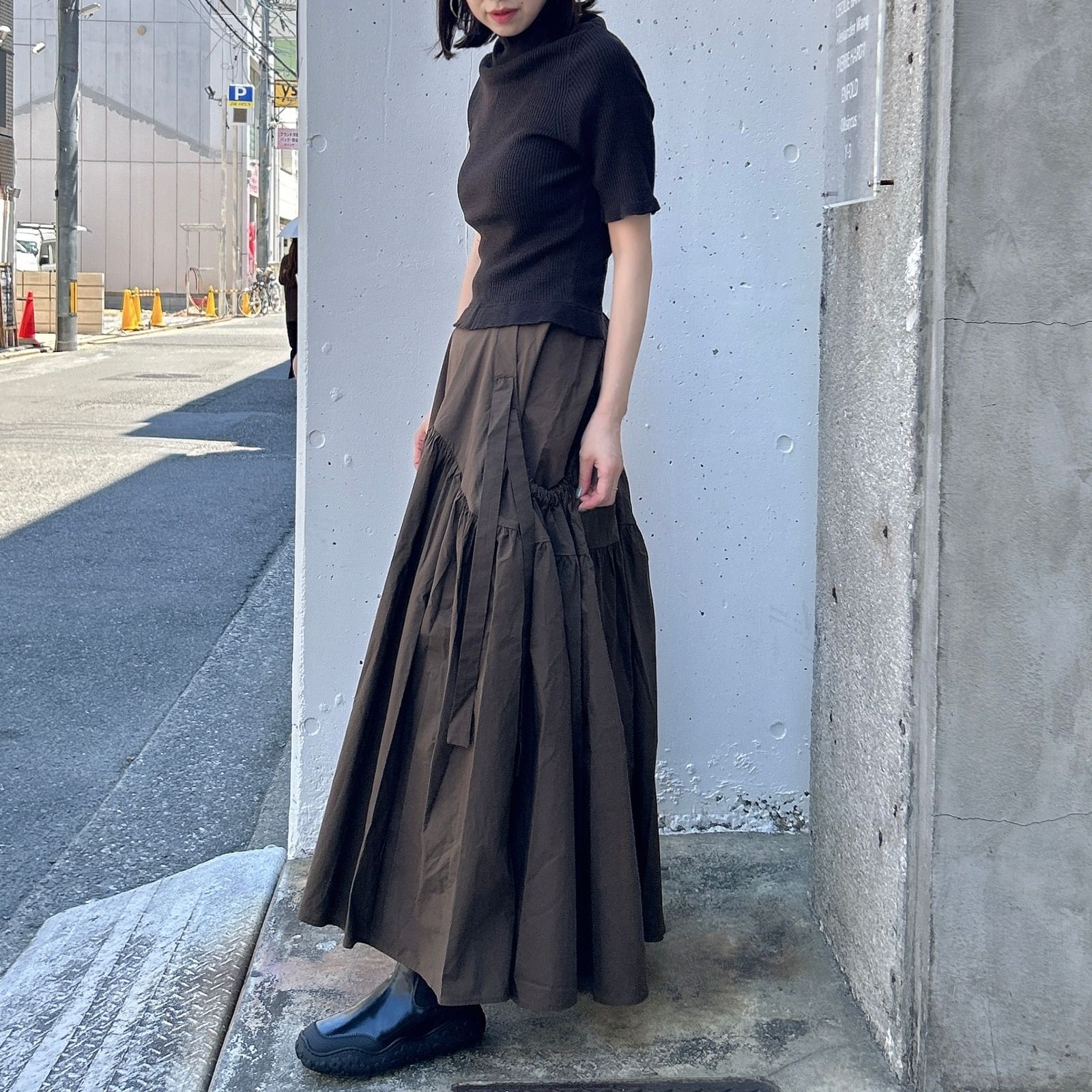 JUSTICE SKIRT ジャスティススカート / コットン / ブラウン / 2025 AW NEW
