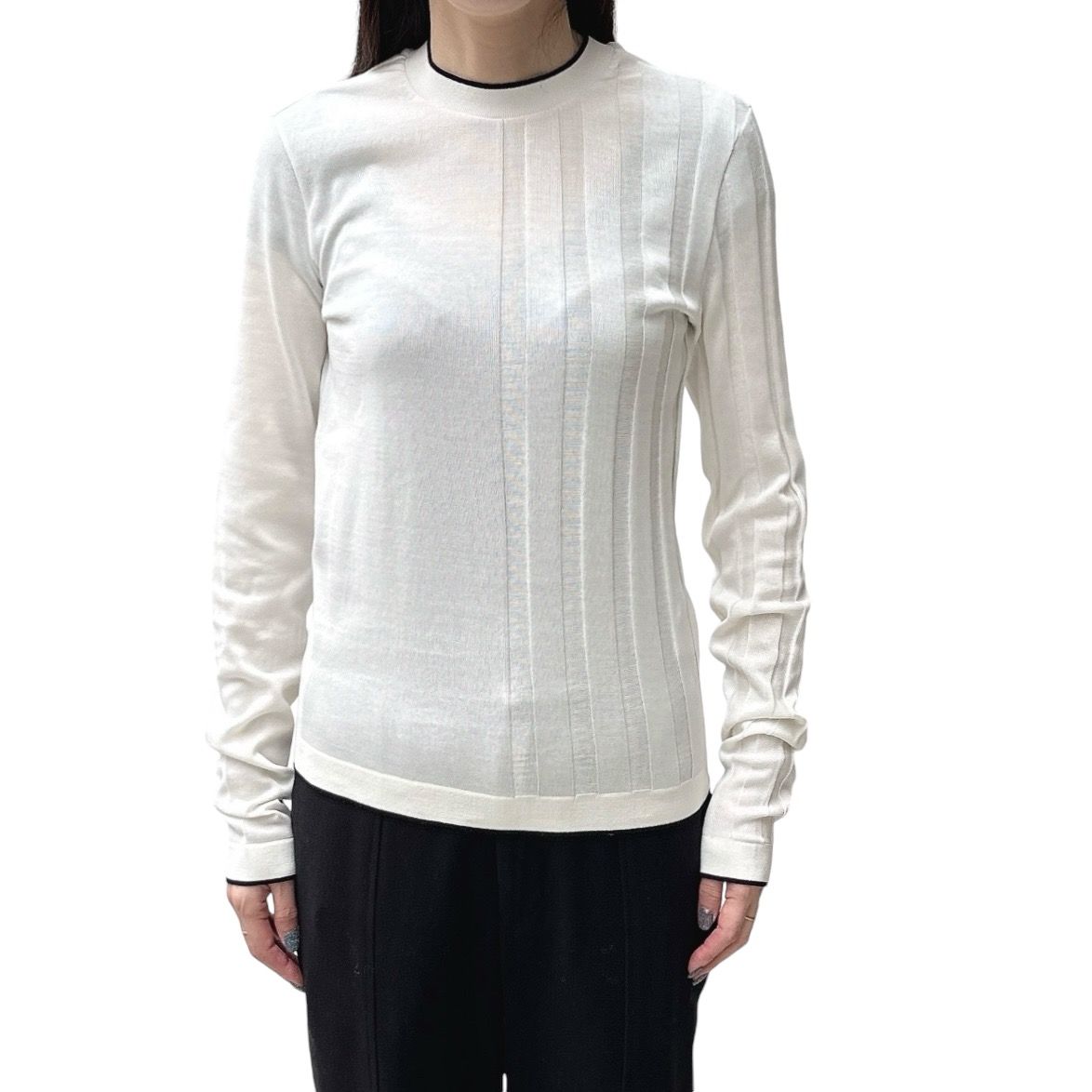 The Tricot sweater トリコット セーター / アシンメトリー / ホワイト / 24AW