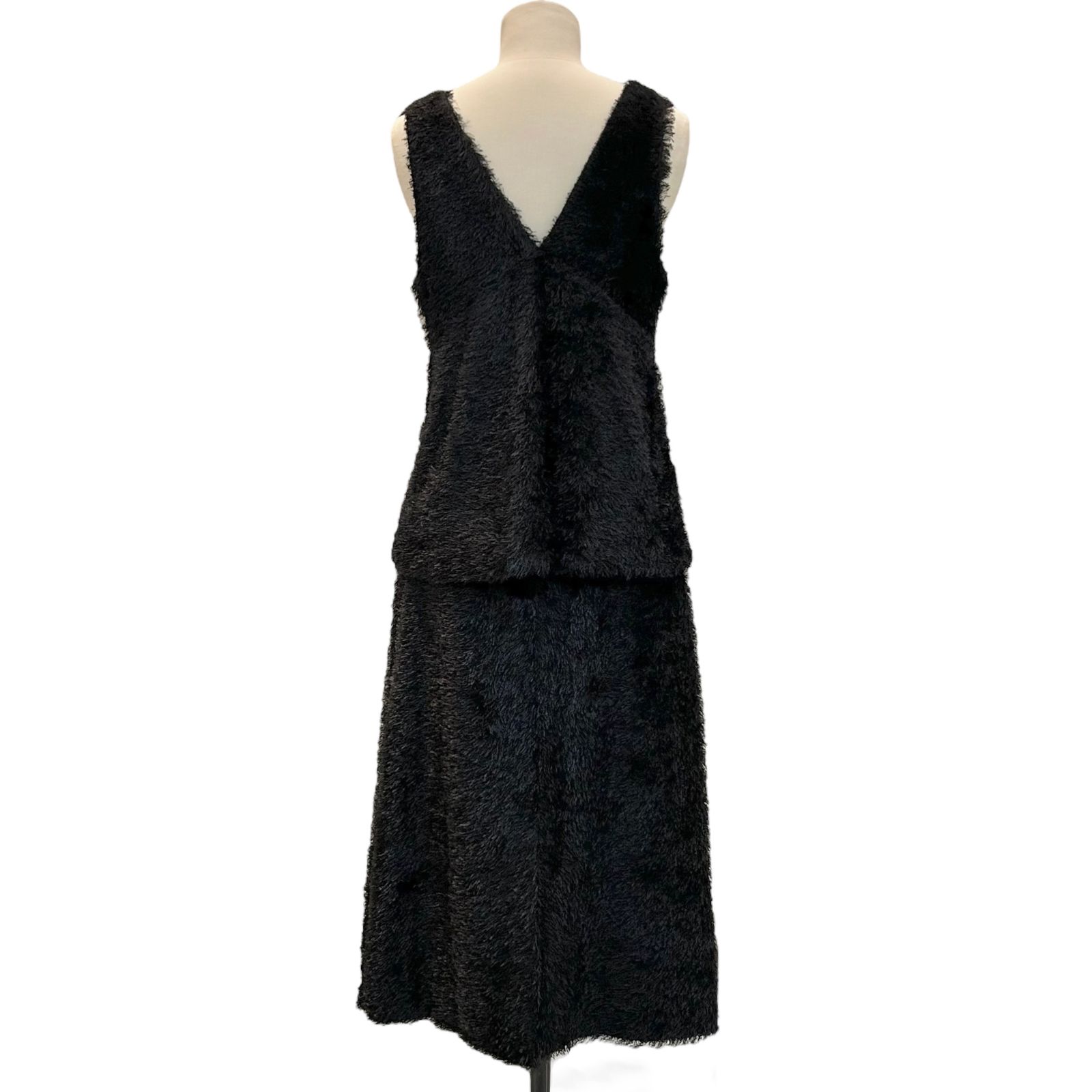 Hairy cut jacquard straight skirt / スカート / ブラック