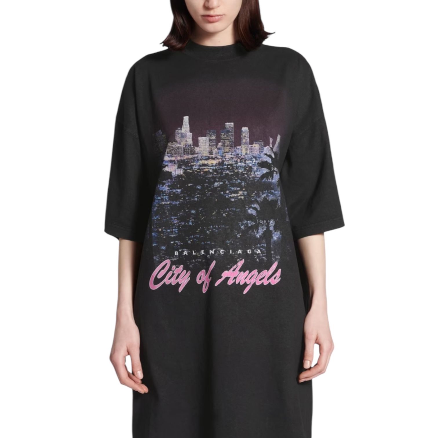 BALENCIAGA - City of Angels Tシャツドレス / ブラック