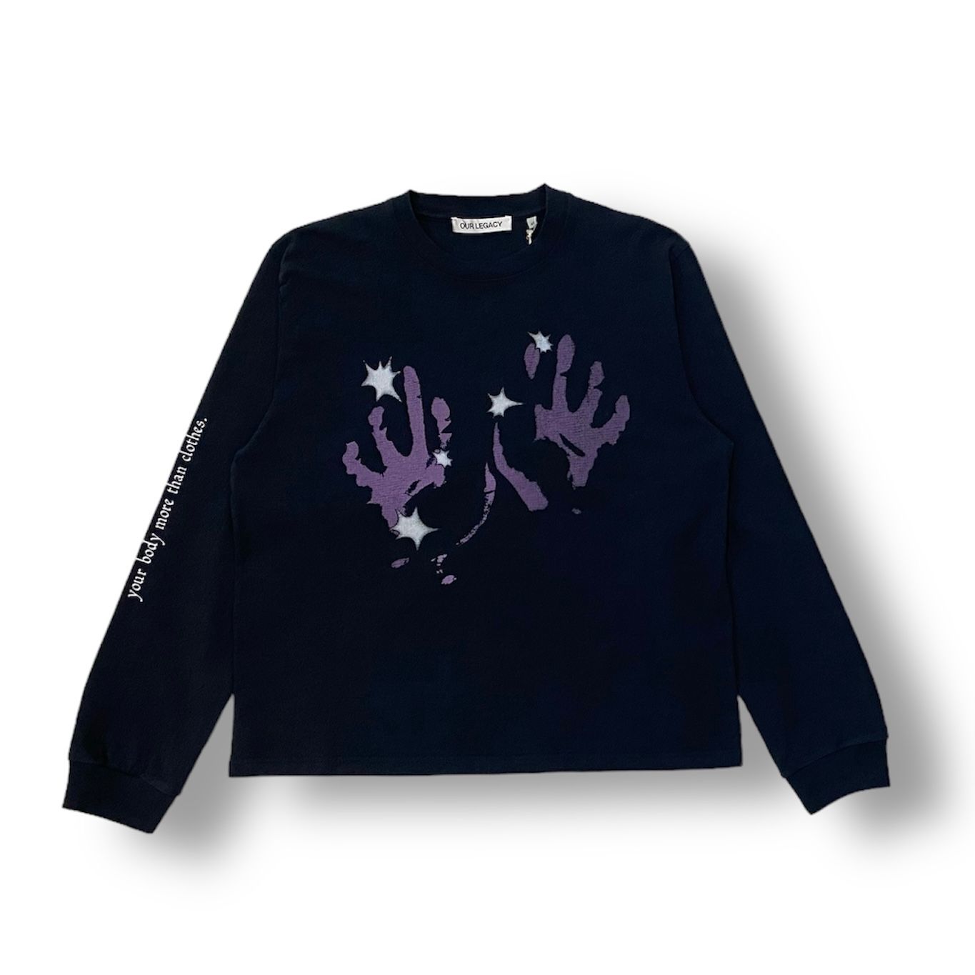 OUR LEGACY - TOUR LONGSLEEVE /LILAC TASTE OF HANDS PRINT /ロングT 