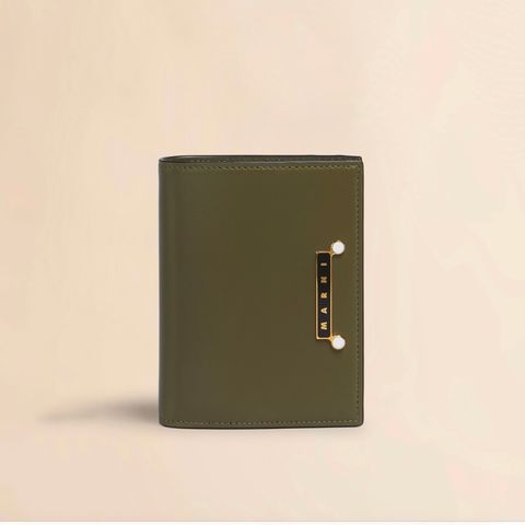 レザー製 Envelope 二つ折り財布 / カーキ / 25aw new