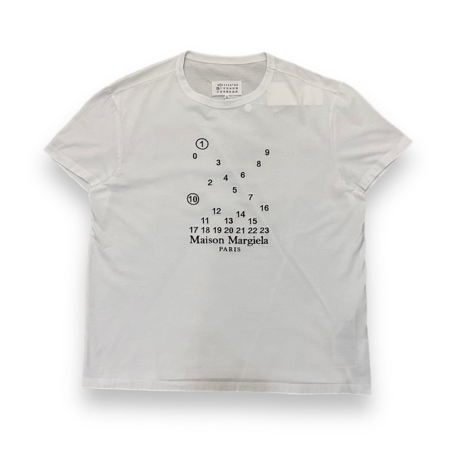 Maison Margiela - ナンバリングロゴ マコ コットンTシャツ / メンズ