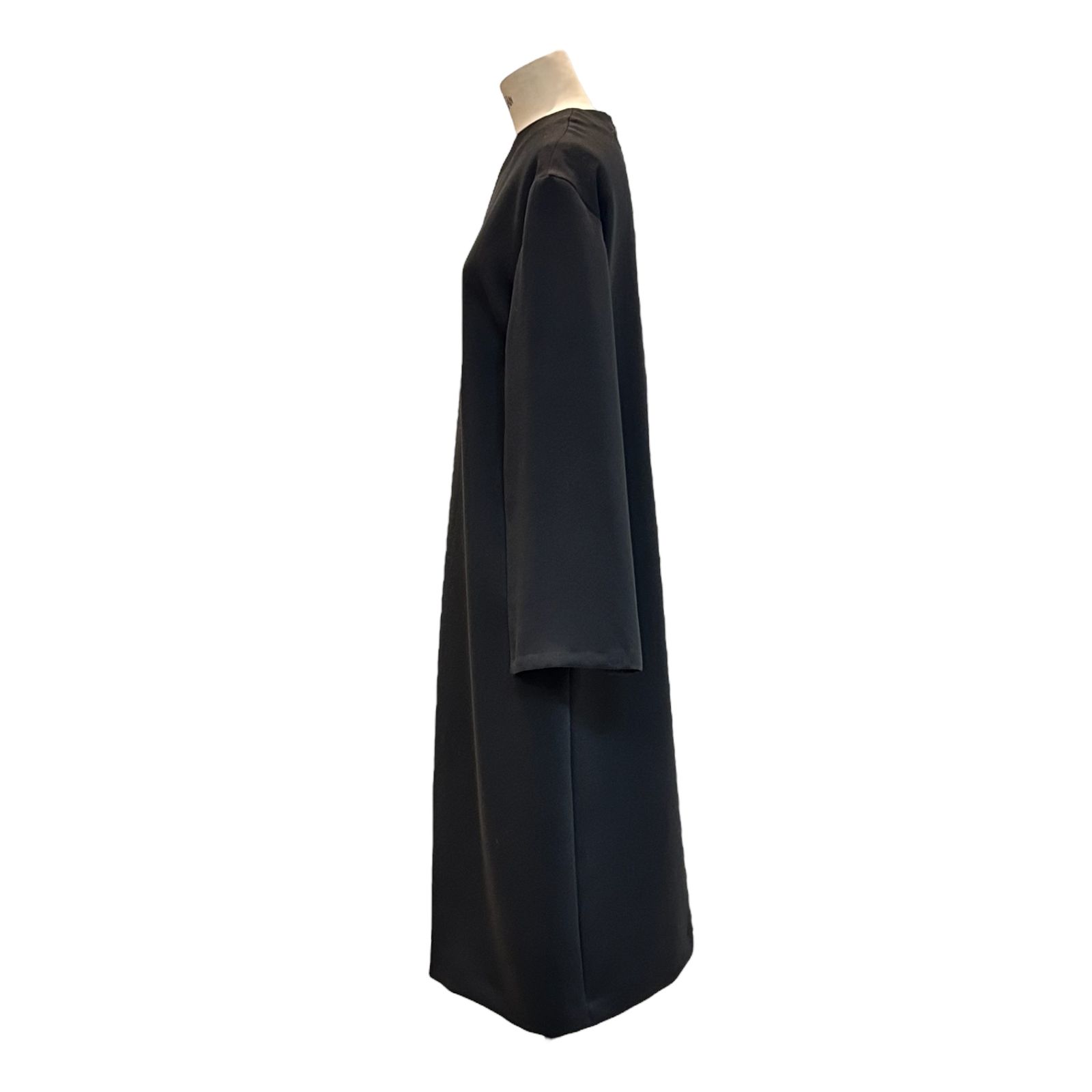 Viscose satin cape sleeve top / ドレスワンピース / ブラック