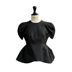 FLOWER PEPLUM-TOPS / ペプラムトップス / ブラック / 2024SS NEW