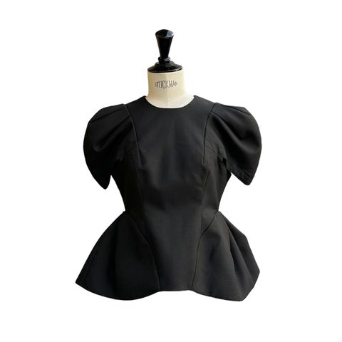 FLOWER PEPLUM-TOPS / ペプラムトップス / ブラック / 2024SS NEW