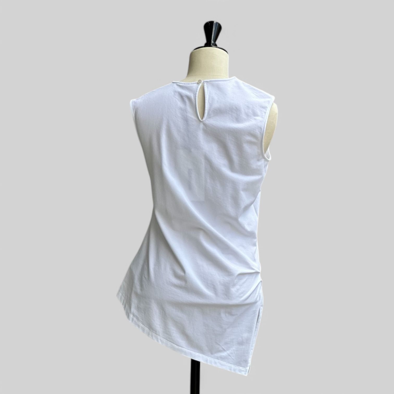 08sircus - Organic cotton cross jersey tuck sleeveless top