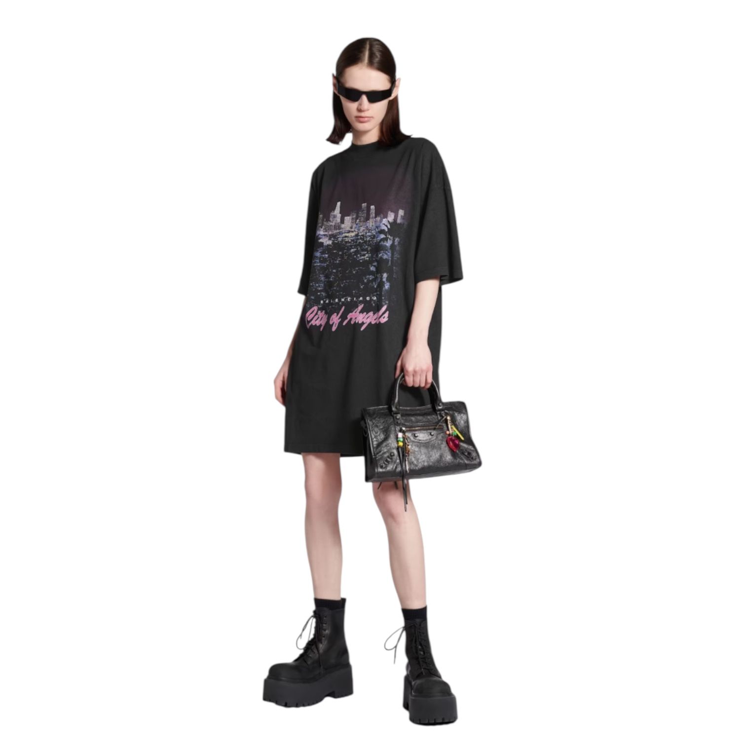 BALENCIAGA - City of Angels Tシャツドレス / ブラック