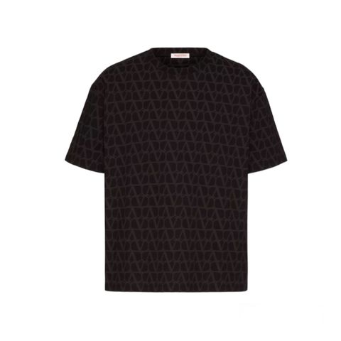トワル イコノグラフプリント コットン Tシャツ/ブラック/メンズ