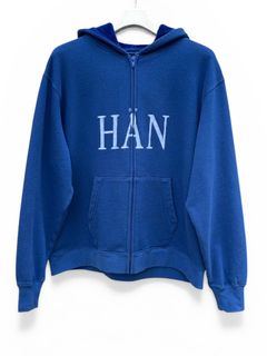 MATTHEW/ マシューMウィリアムズ/ OVER DYE BLUE MELANGE ZIP HOODIE/ HAN/ 2026SS NEW