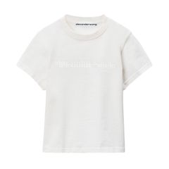 シュランク ディストレスト ロゴTシャツ / ホワイト / 25aw new