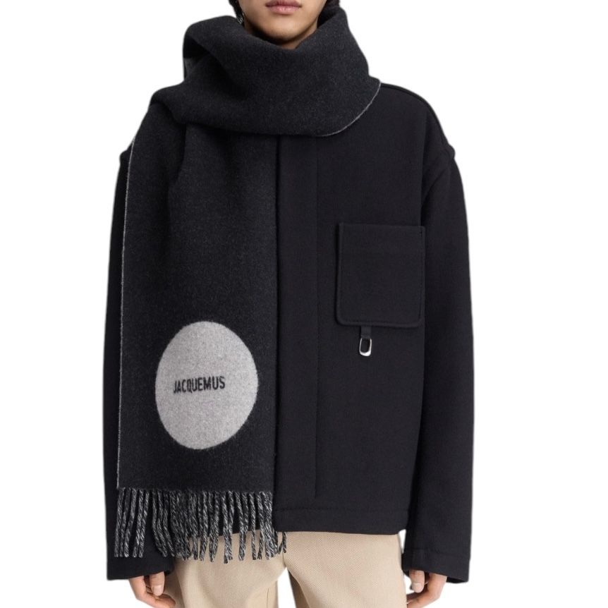 The Rond Carre scarf ロン・カレ スカーフ / ストール / ブラック / ユニセックス / 24AW