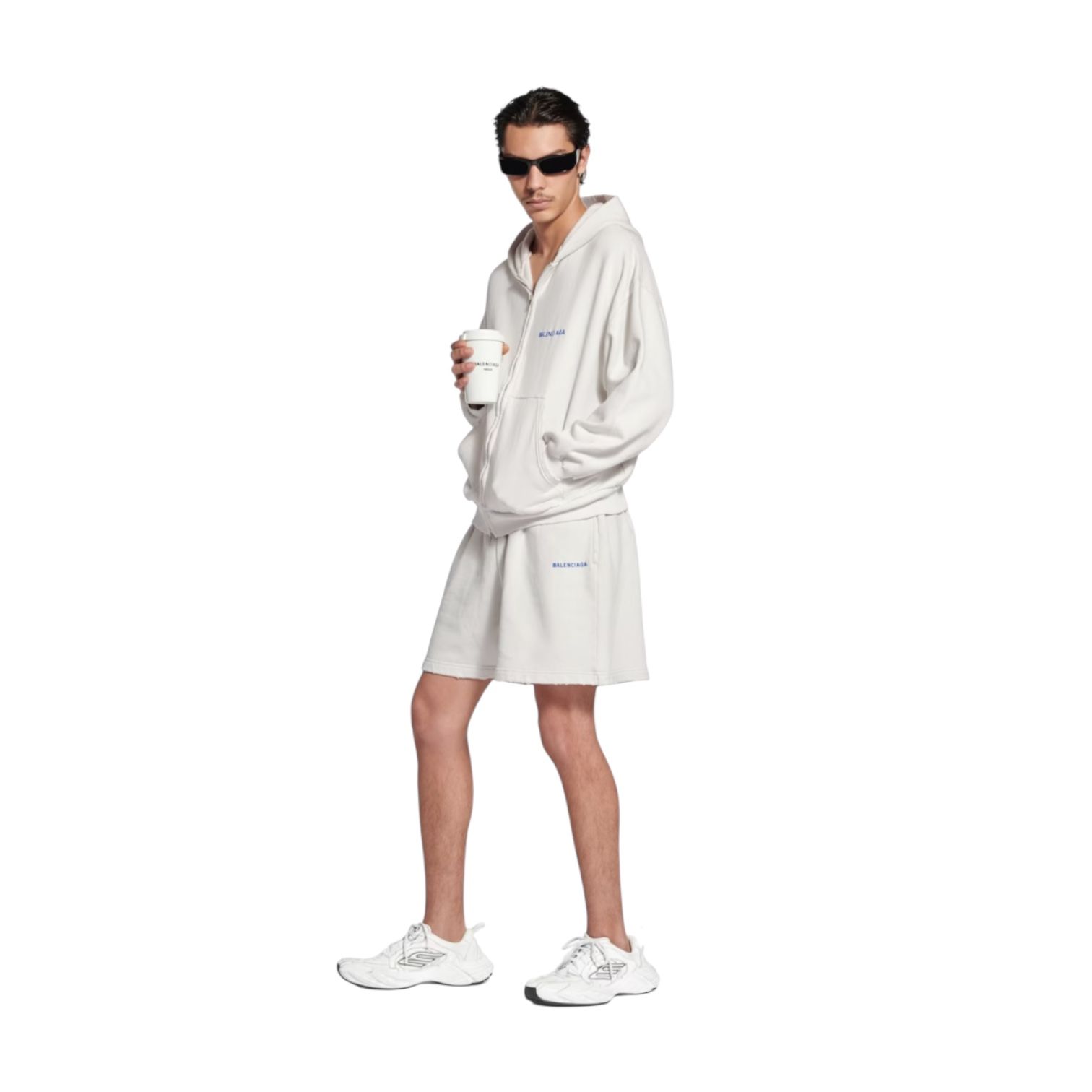 BALENCIAGA BACK ジップアップ フーディー / レギュラーフィット / ホワイト /  2025aw NEW