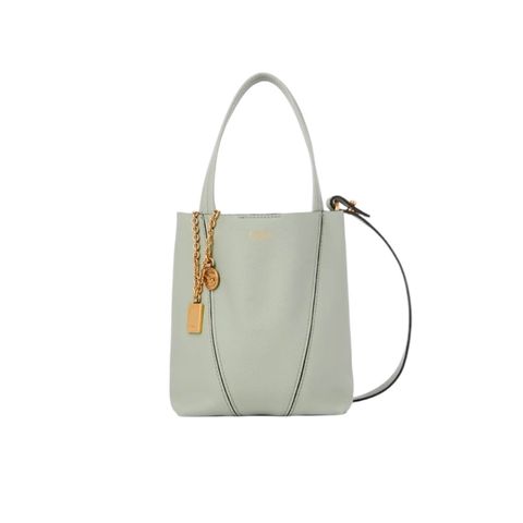 グレインレザー製 Chloé Spin スモールトートバッグ / 3way / ブルー / 25SS new