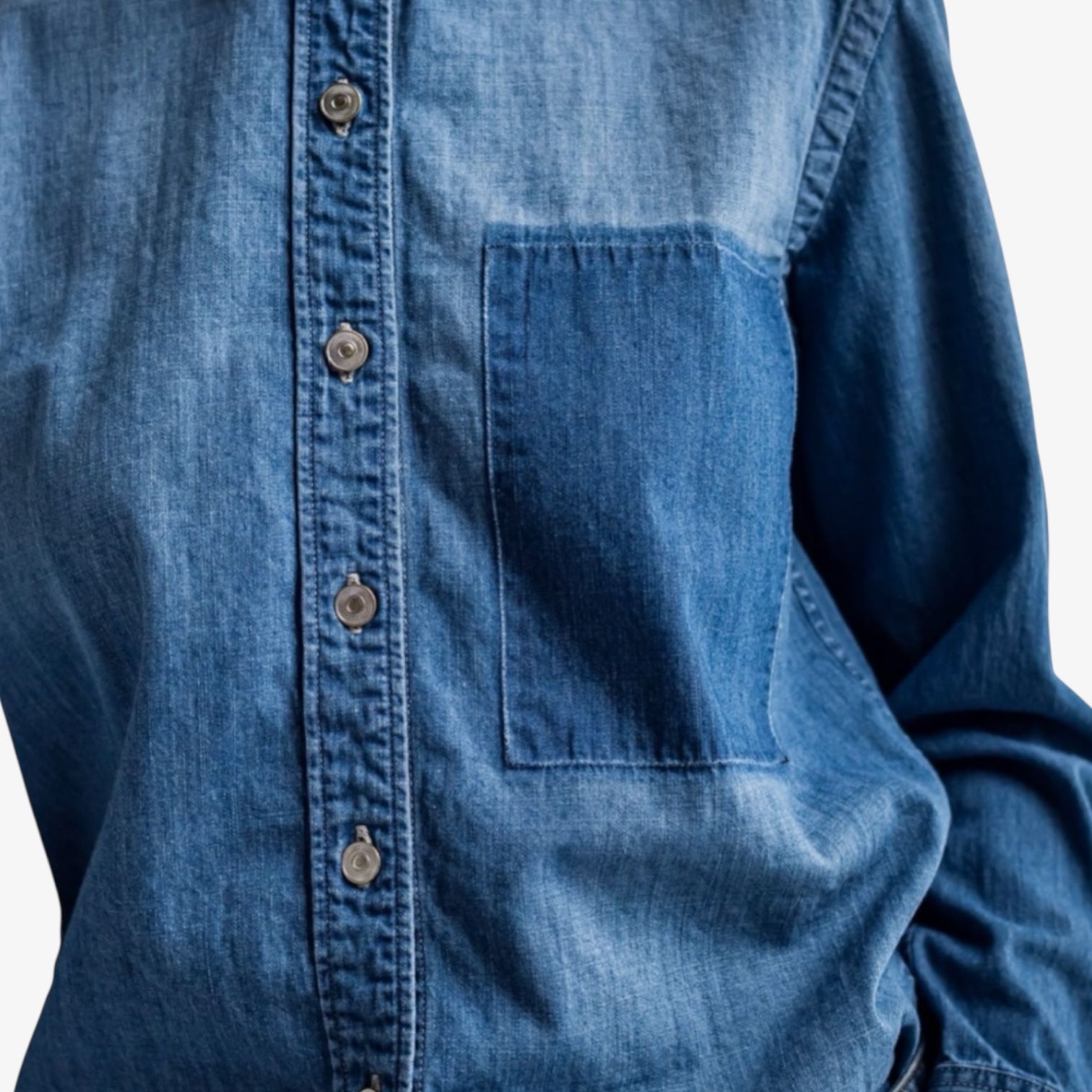 Elbow patch dungaree shirt / デニムシャツ / ブルー / 2025aw new