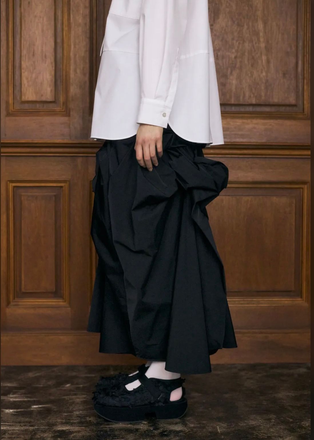 RIBBON TUCK SKIRT / スカート / ブラック / 2025AW new