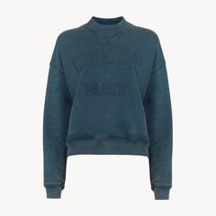 コットンフリース製 ロゴ入りショート スウェットシャツ / ブルー / 25SS new