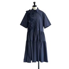 フラワーモチーフ ワンピース / ネイビー / 2025SS new