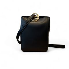 Vロゴシグネチャー バックル ショルダーバッグ / レザー製 / ブラック / ウィメンズ / 24AW NEW
