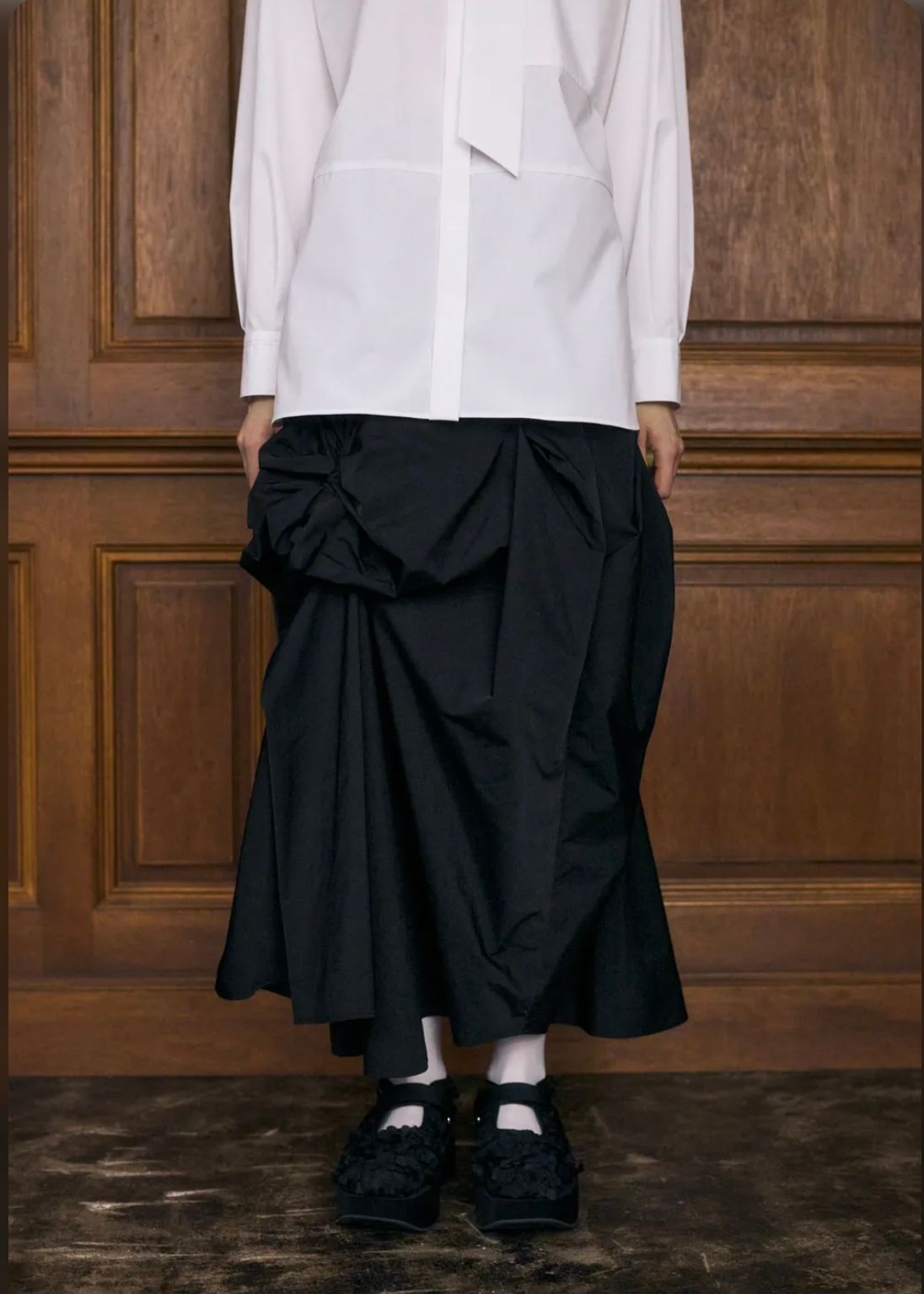 RIBBON TUCK SKIRT / スカート / ブラック / 2025AW new