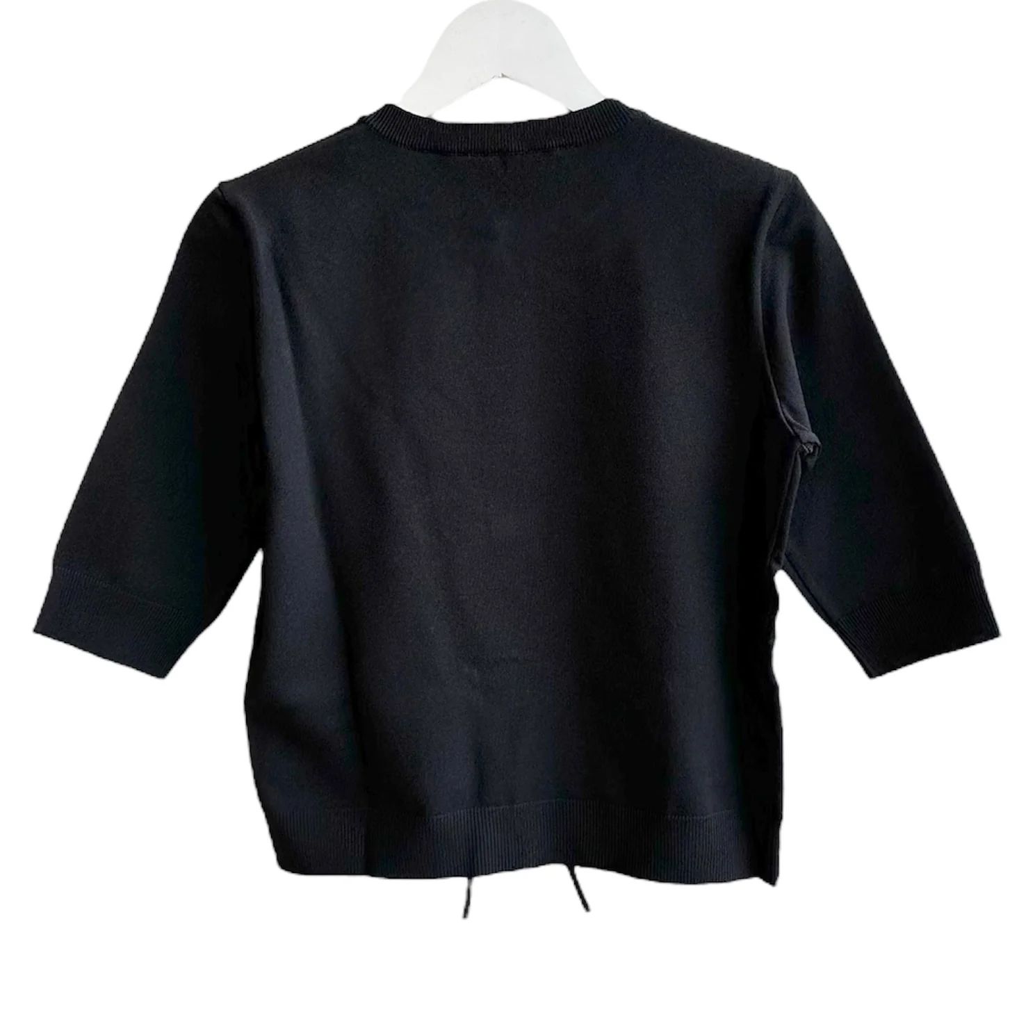 Crepe tulle short sleeves tops / トップス / チュール / ショートスリーブ / リボン / ブラック