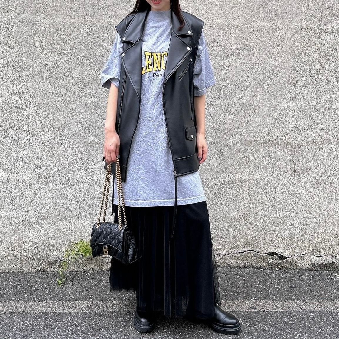 ロゴ Tシャツ オーバーサイズ / グレー / ユニセックス / 24AW NEW