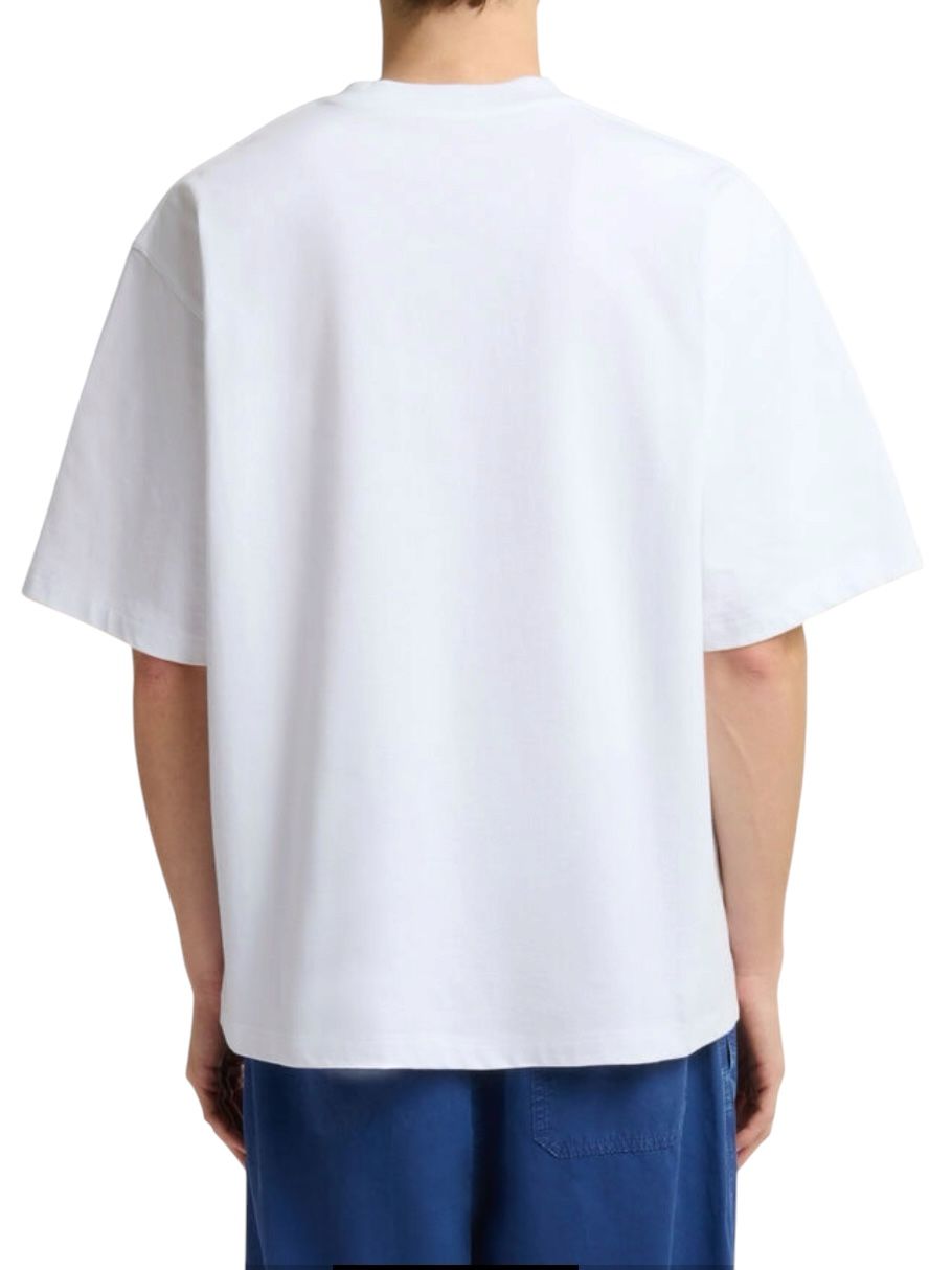 ホワイト コントラストポケット付きコットンTシャツ/ 2026SS NEW