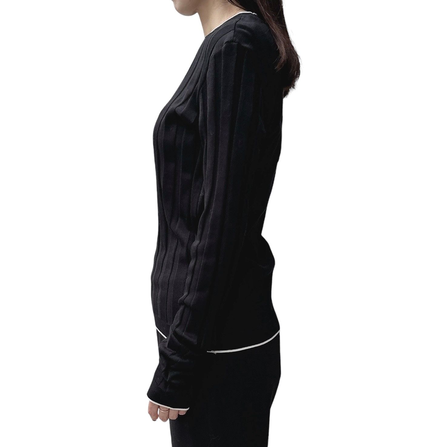 The Tricot sweater トリコット セーター / アシンメトリー / ブラック / 24AW