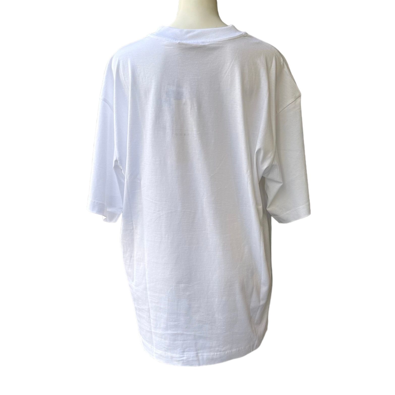 ホワイト ポルカドット Tシャツ / クルーネック / ユニセックス / ホワイト