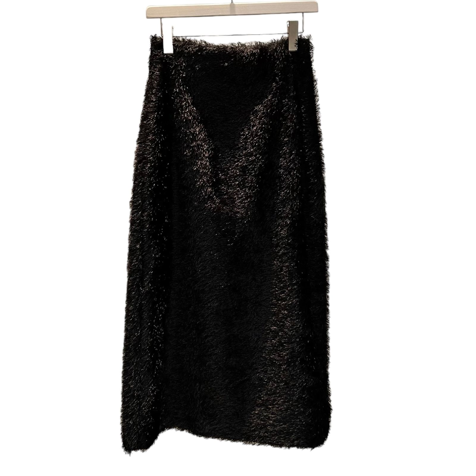 Hairy cut jacquard straight skirt / スカート / ブラック